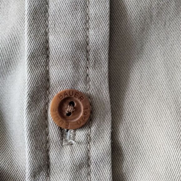 Women's Eddie Bauer * LARGE khaki 100% cotton * button up long sleeve shirt - Picture 6 of 10